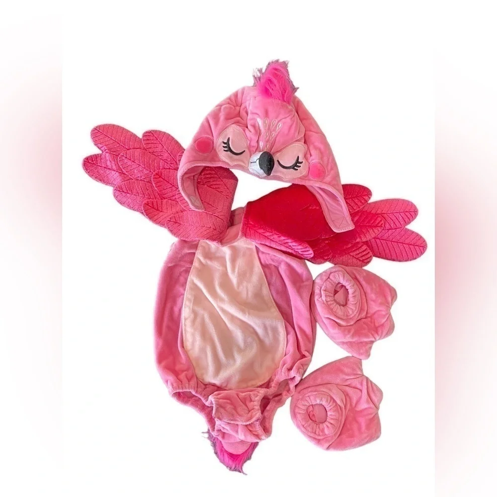 NEW Infant Costume 4 PC Pink Flamingo 6-12 months Costume Dress Up Play Time